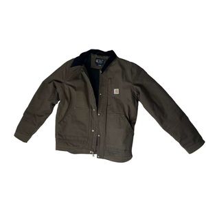 Olive green carhartt work jacket